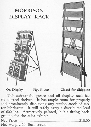 Antique Folding Motor Oil can rack